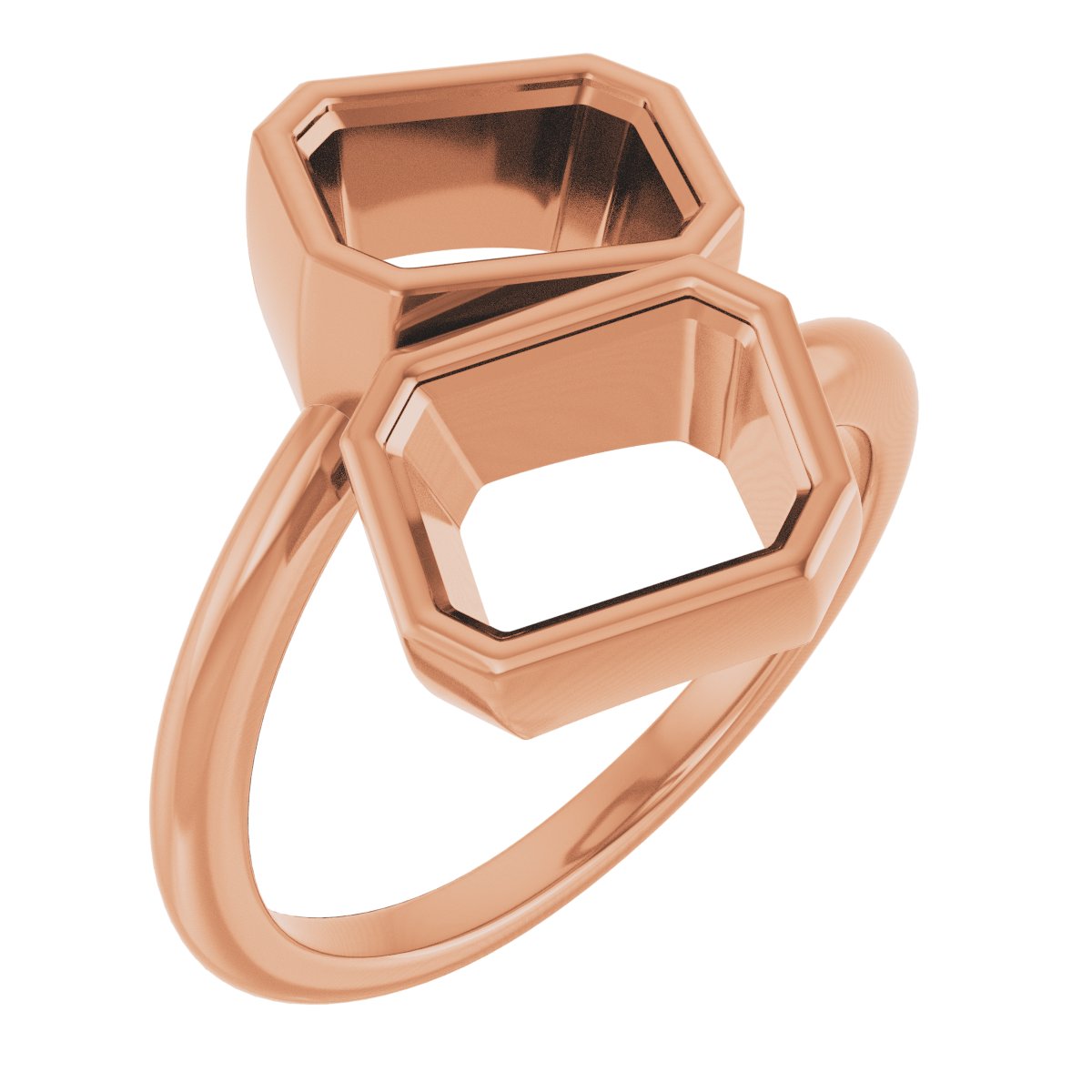 Bezel-Set Two-Stone Engagement Ring