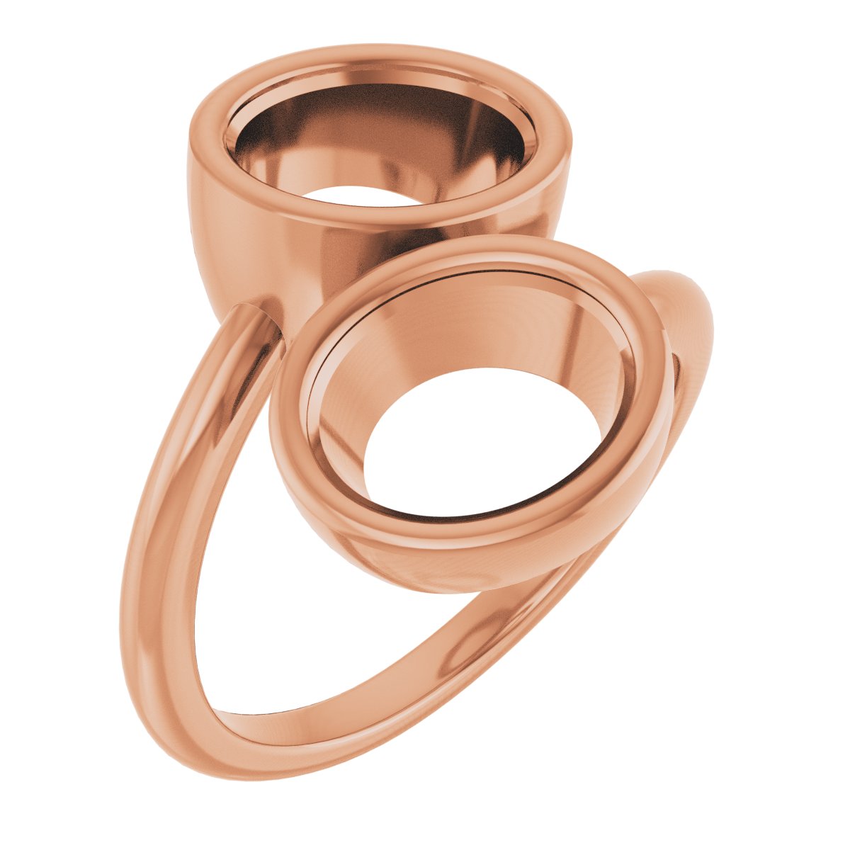 Bezel-Set Two-Stone Engagement Ring