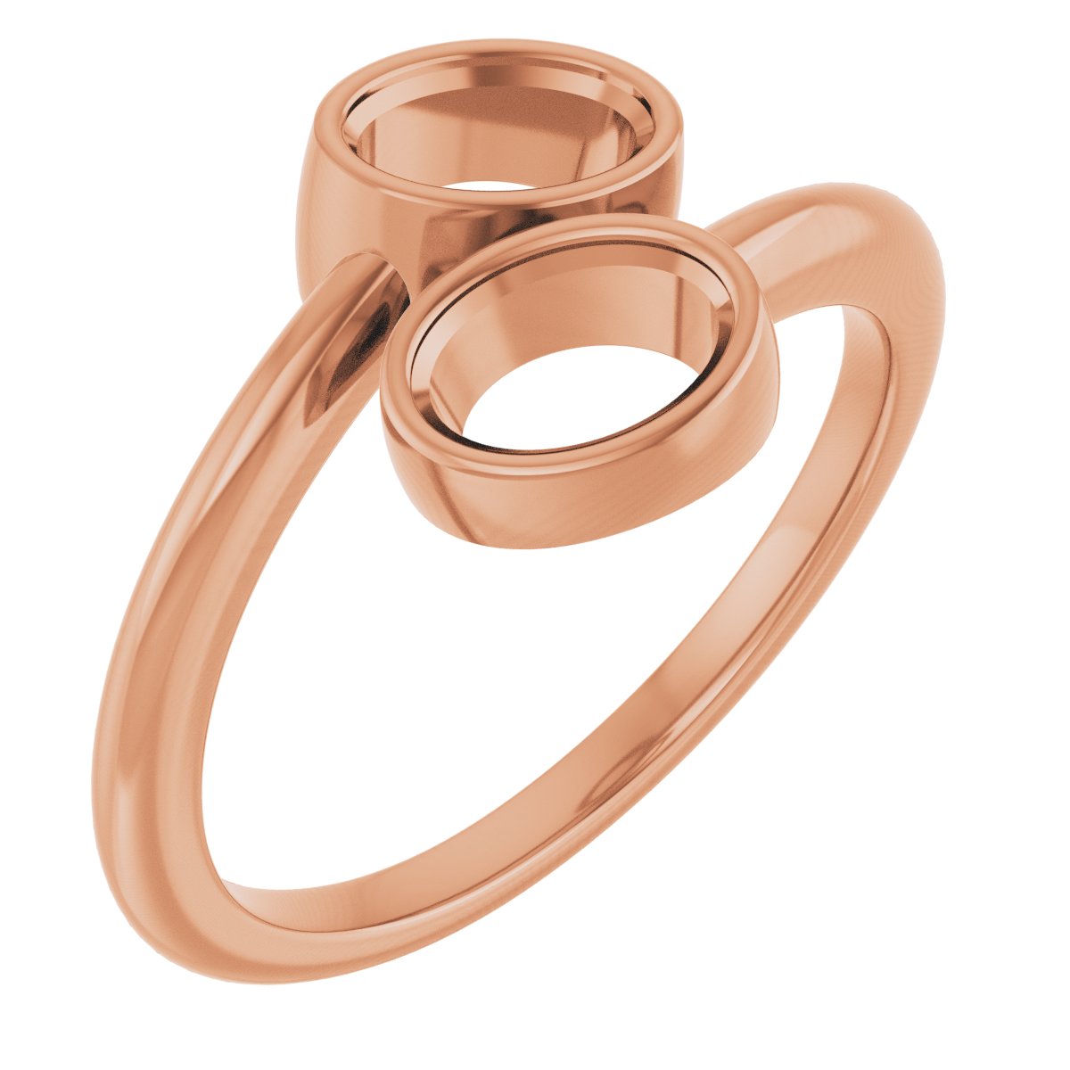 Bezel-Set Two-Stone Engagement Ring