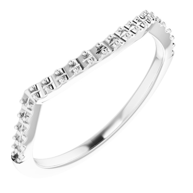 14K White 1/4 CTW Natural Diamond Matching Band