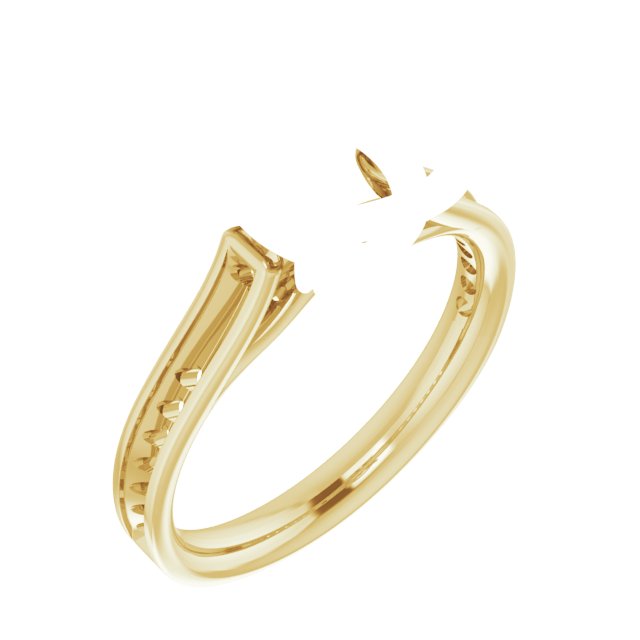 Accented Cathedral Engagement Ring
