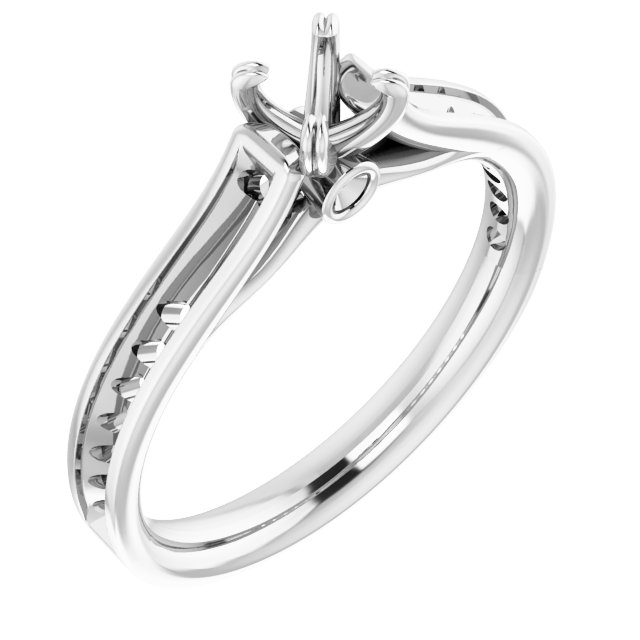 Accented Cathedral Engagement Ring