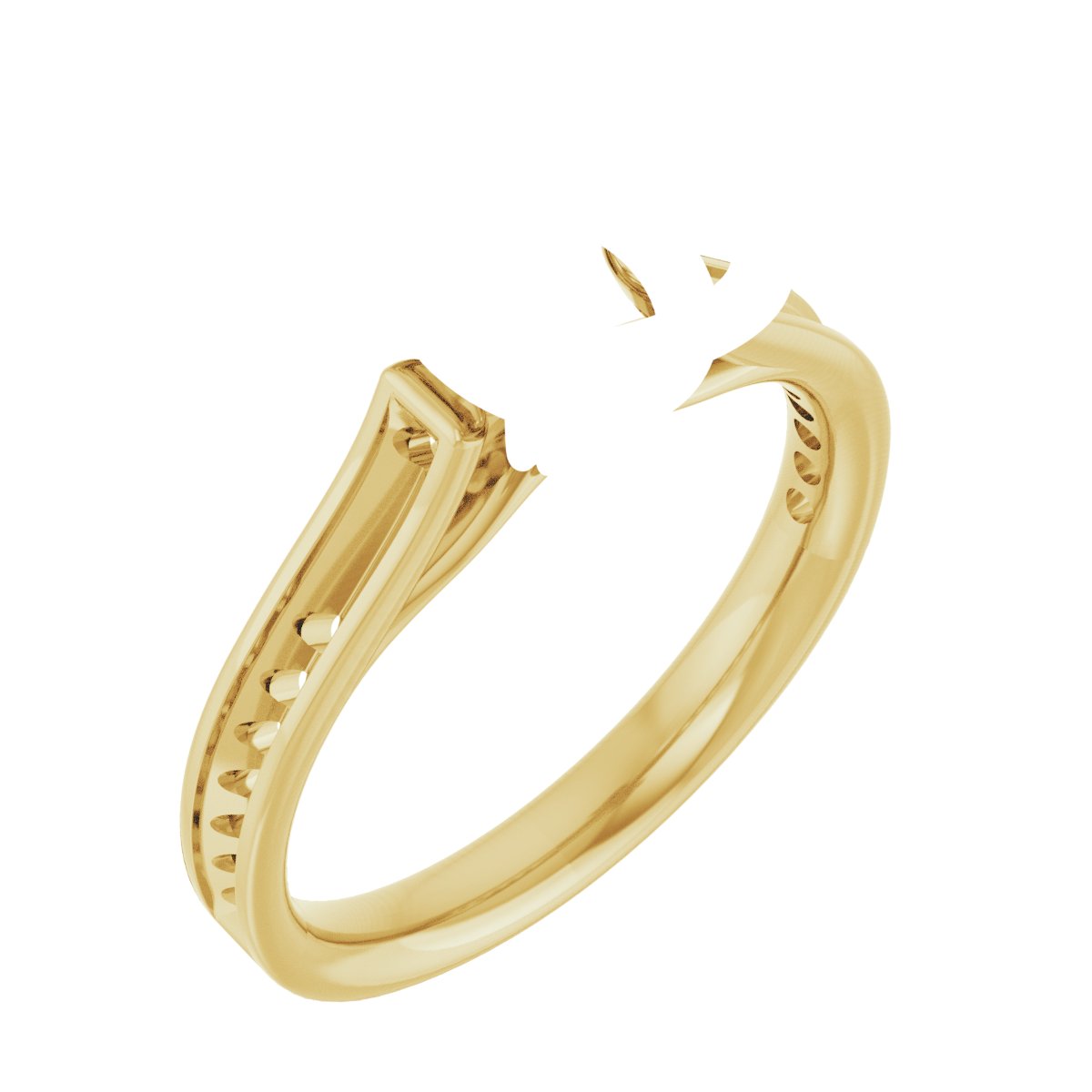 Accented Cathedral Engagement Ring
