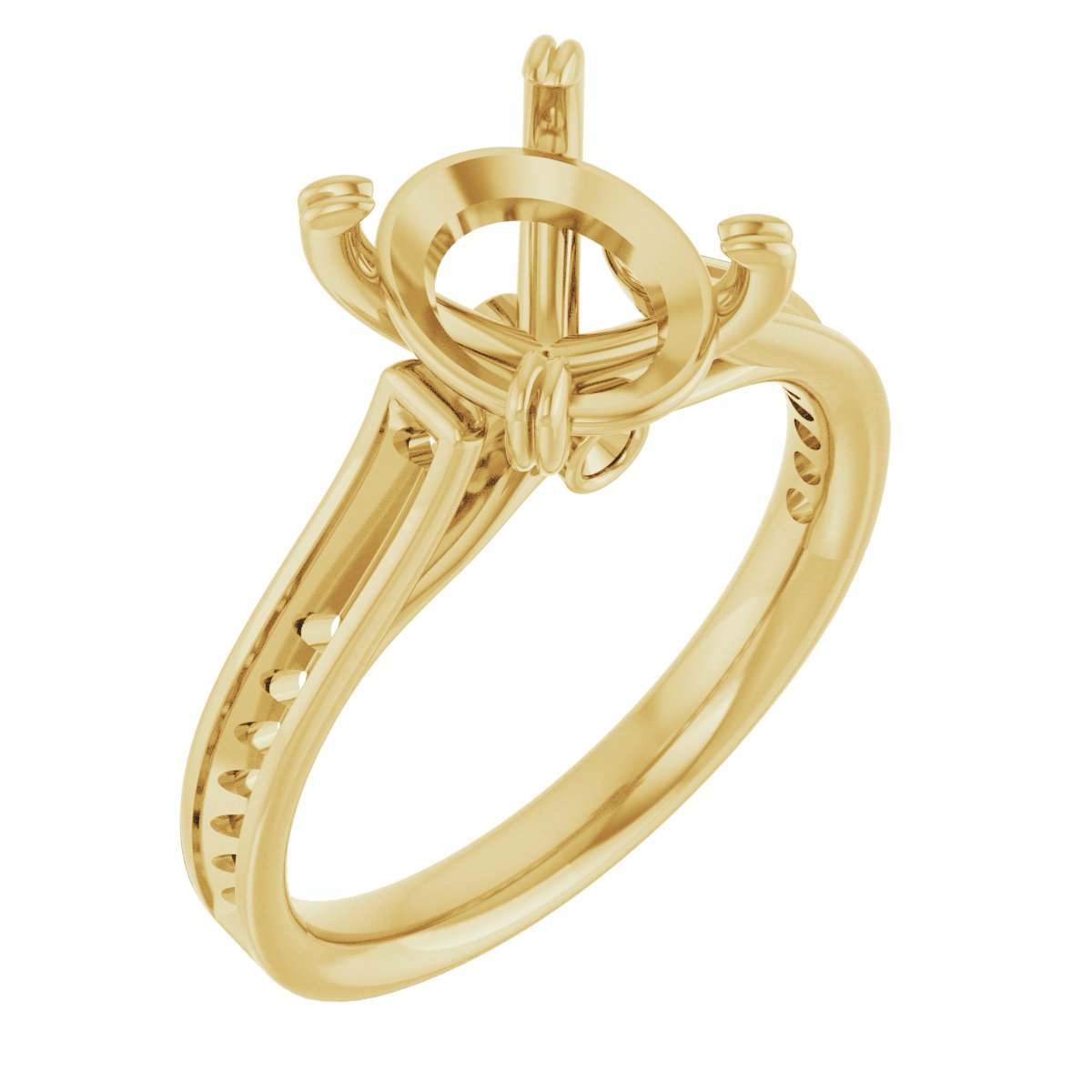 Accented Cathedral Engagement Ring