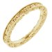 14K Yellow 2.5 mm 2.5 mm Floral Band Size 7.5