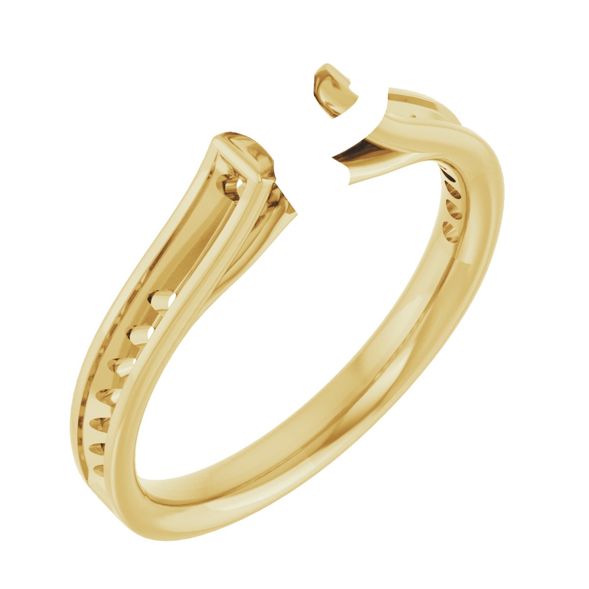 Accented Cathedral Engagement Ring
