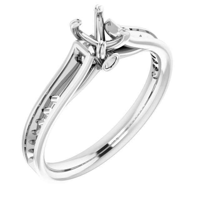 Accented Cathedral Engagement Ring