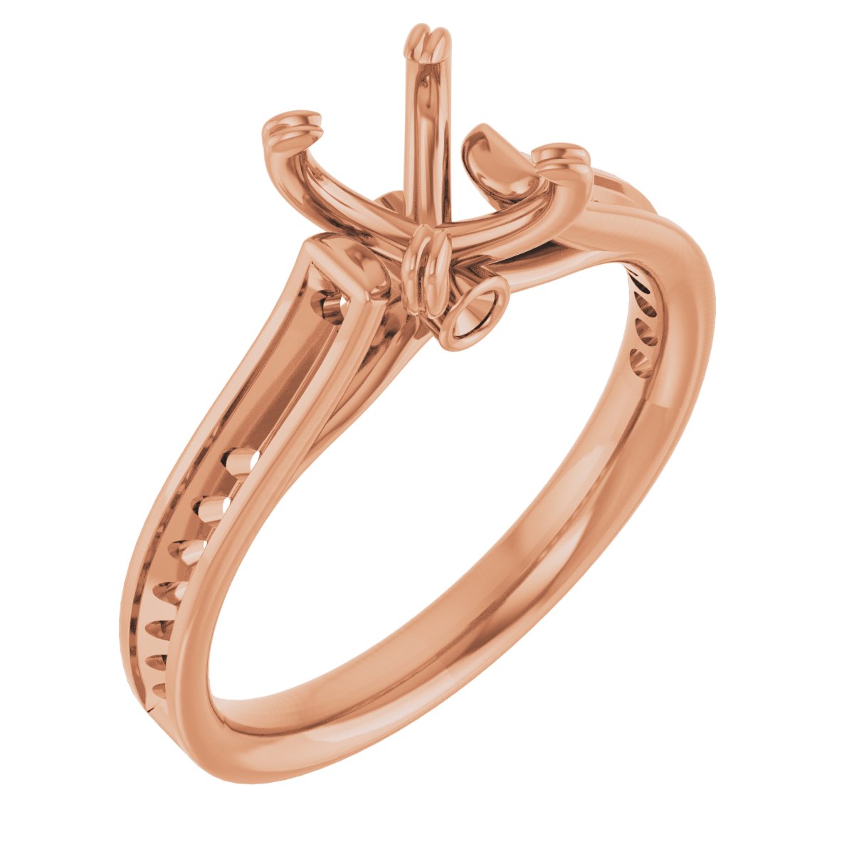Accented Cathedral Engagement Ring