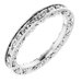 14K White 2.5 mm Floral Band Size 6.5