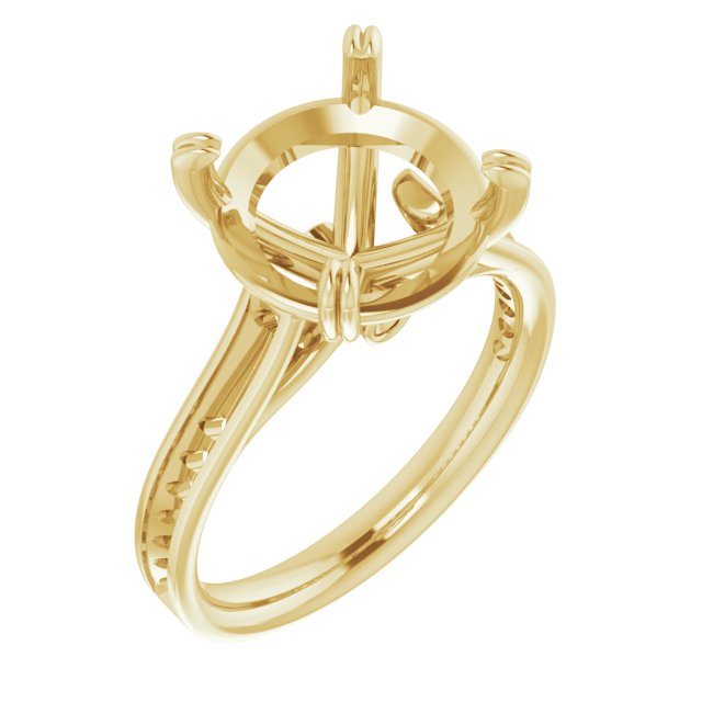 Accented Cathedral Engagement Ring