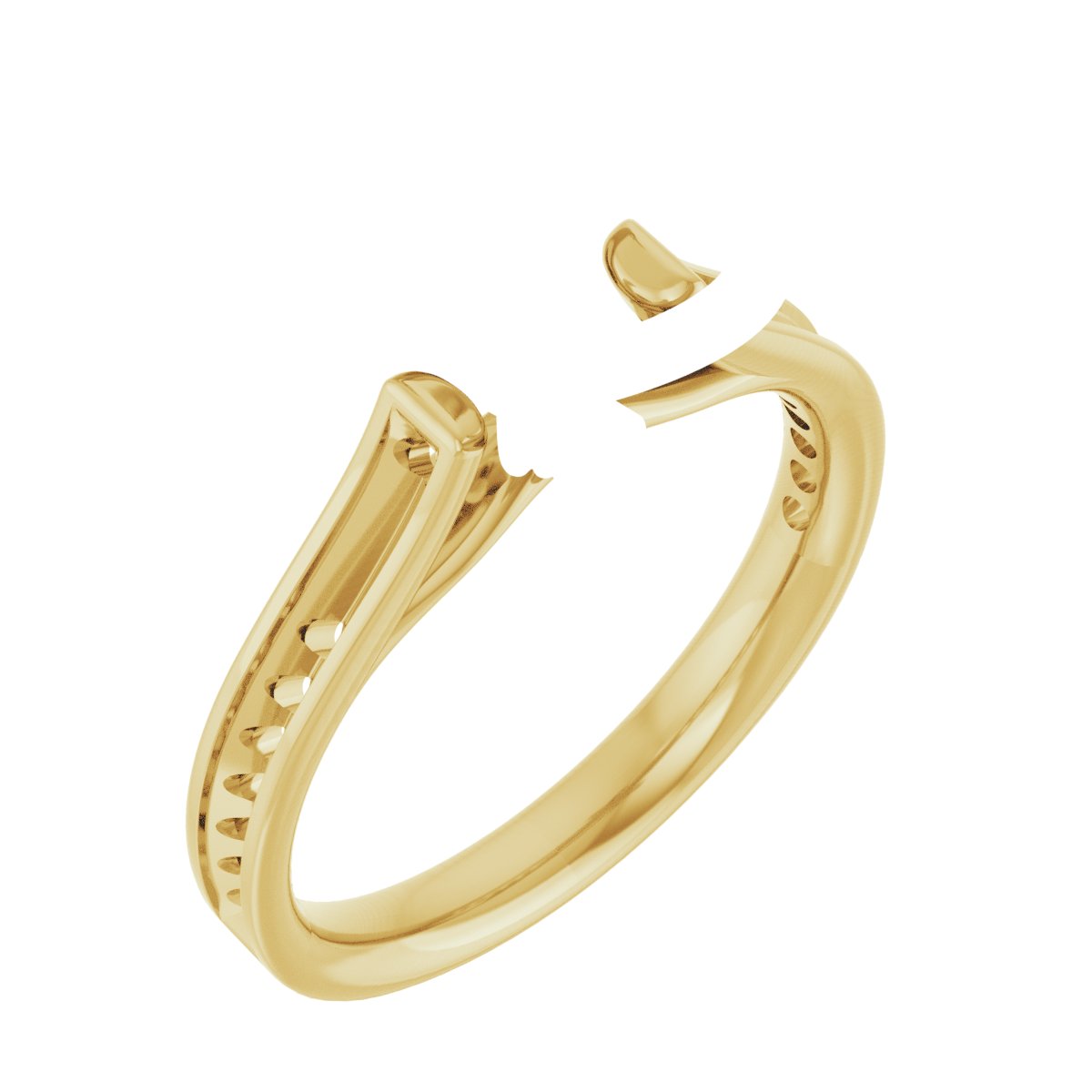 Accented Cathedral Engagement Ring