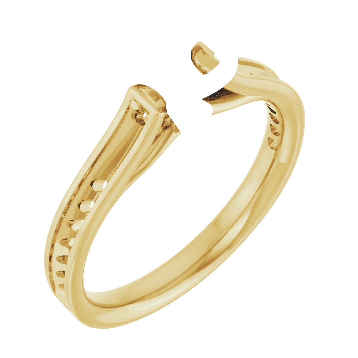 Accented Cathedral Engagement Ring