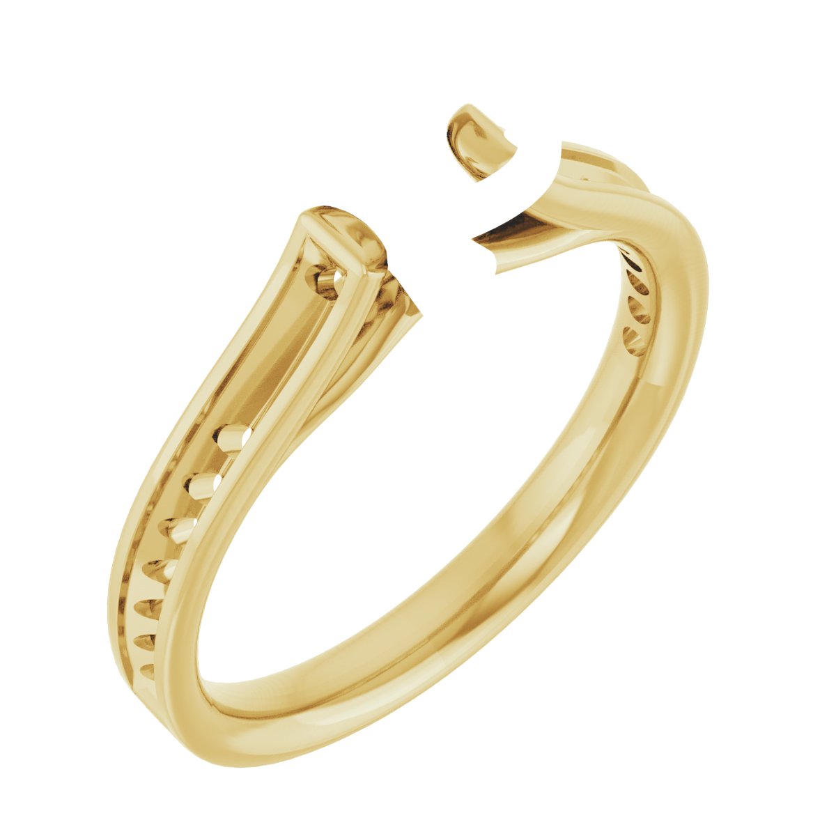 Accented Cathedral Engagement Ring