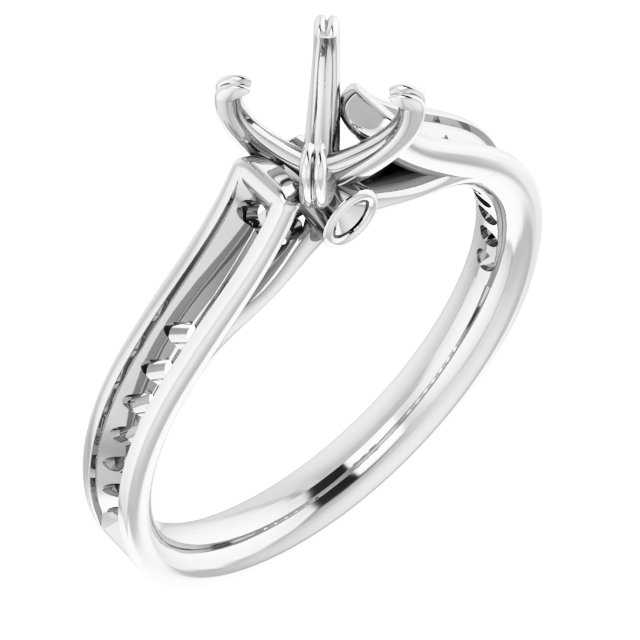 Accented Cathedral Engagement Ring
