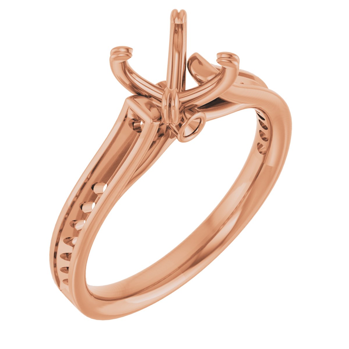Accented Cathedral Engagement Ring