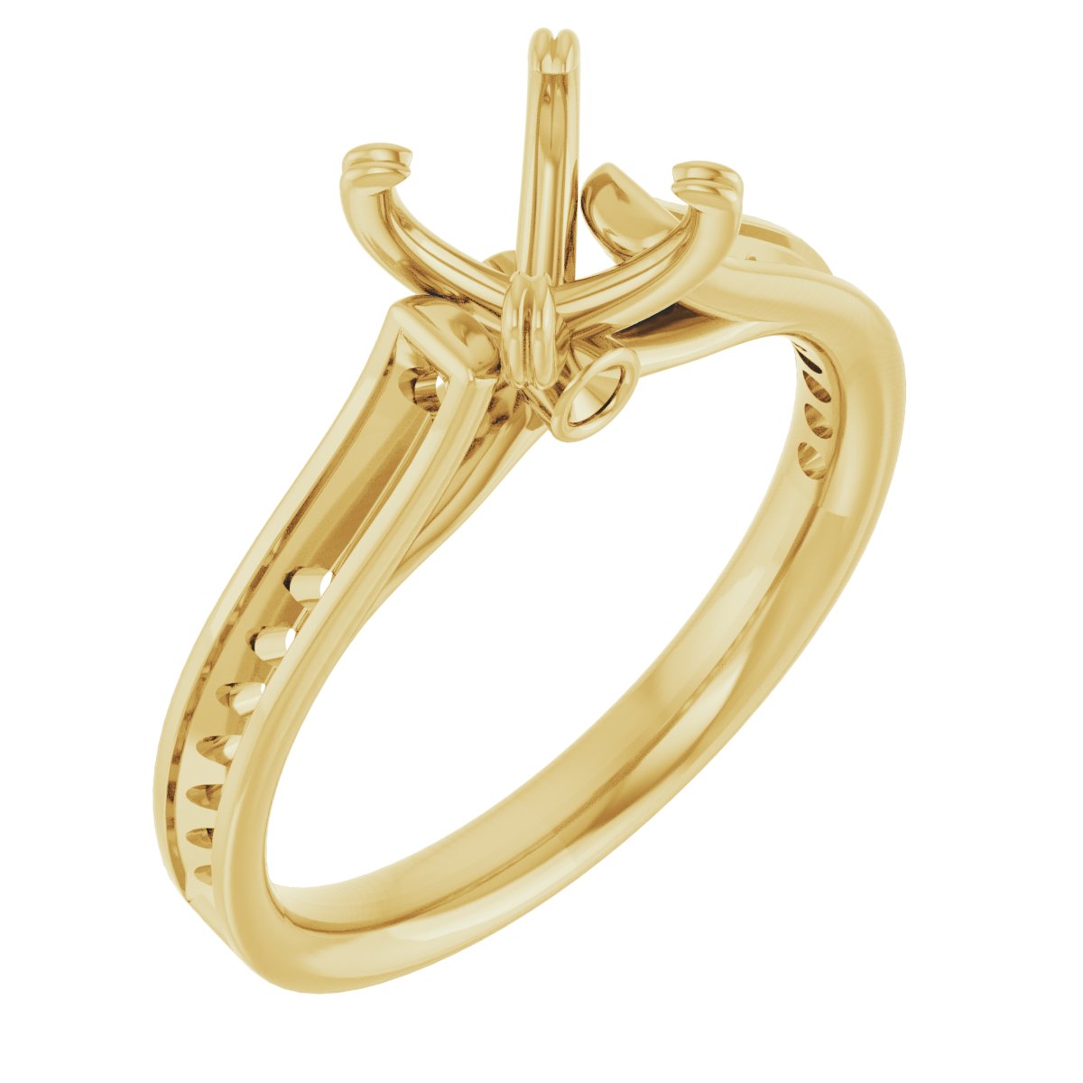 Accented Cathedral Engagement Ring