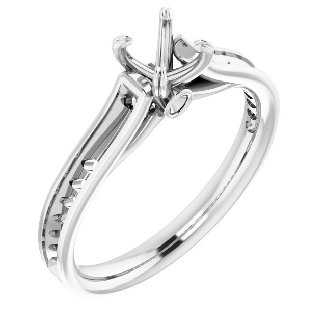 Accented Cathedral Engagement Ring