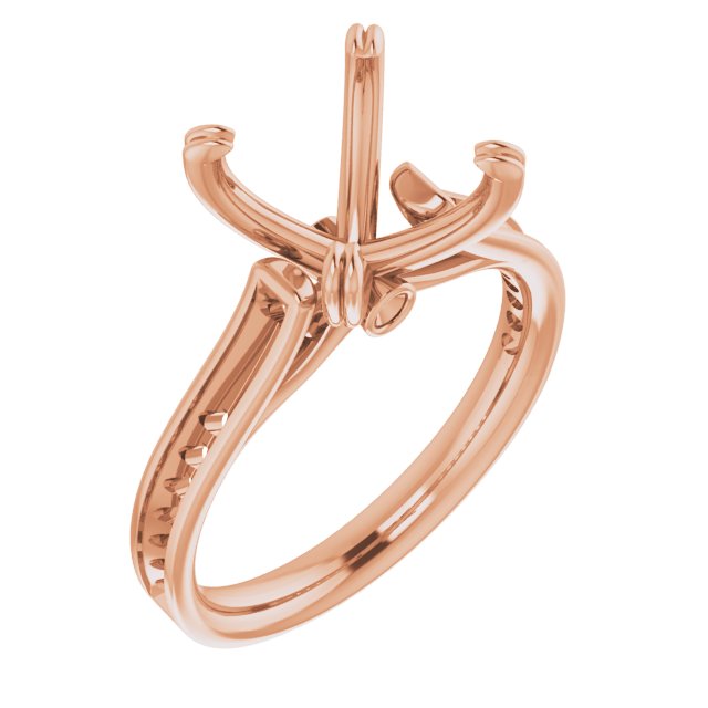 Accented Cathedral Engagement Ring