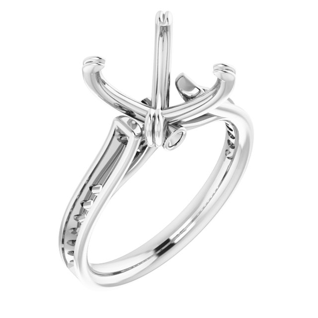 Accented Cathedral Engagement Ring