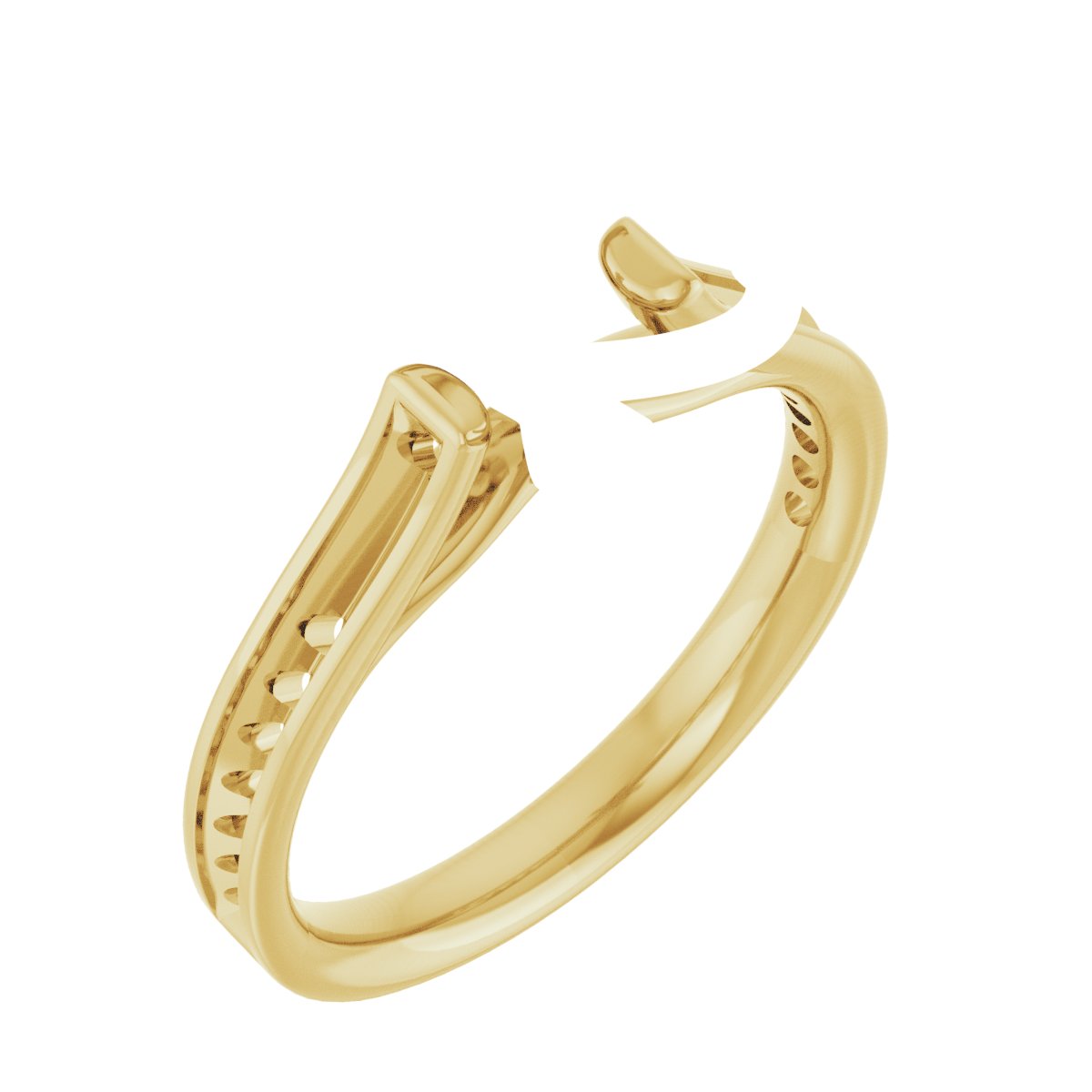 Accented Cathedral Engagement Ring
