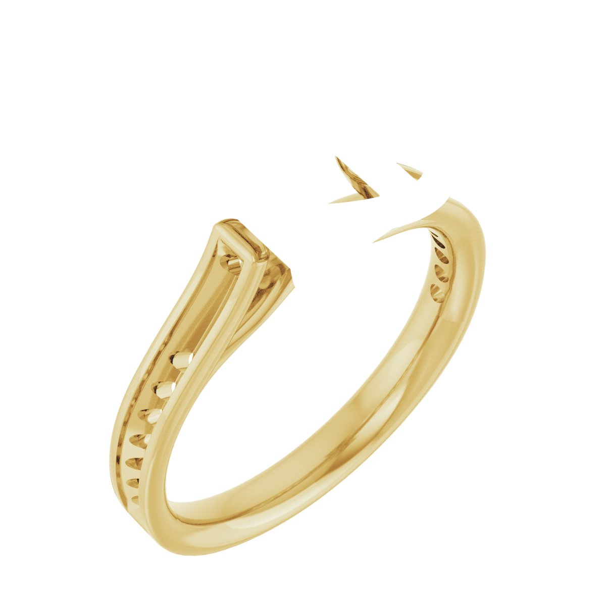 Accented Cathedral Engagement Ring