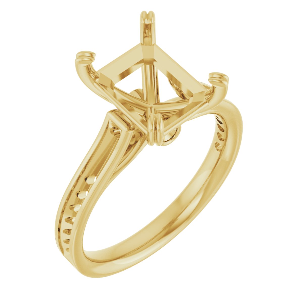 Accented Cathedral Engagement Ring