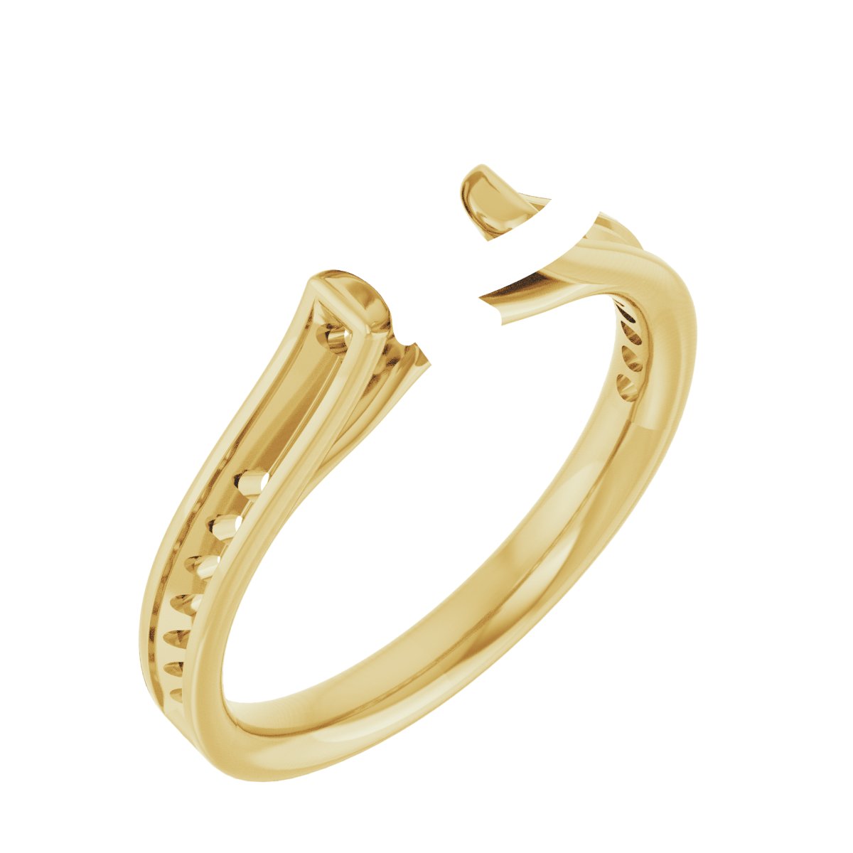 Accented Cathedral Engagement Ring