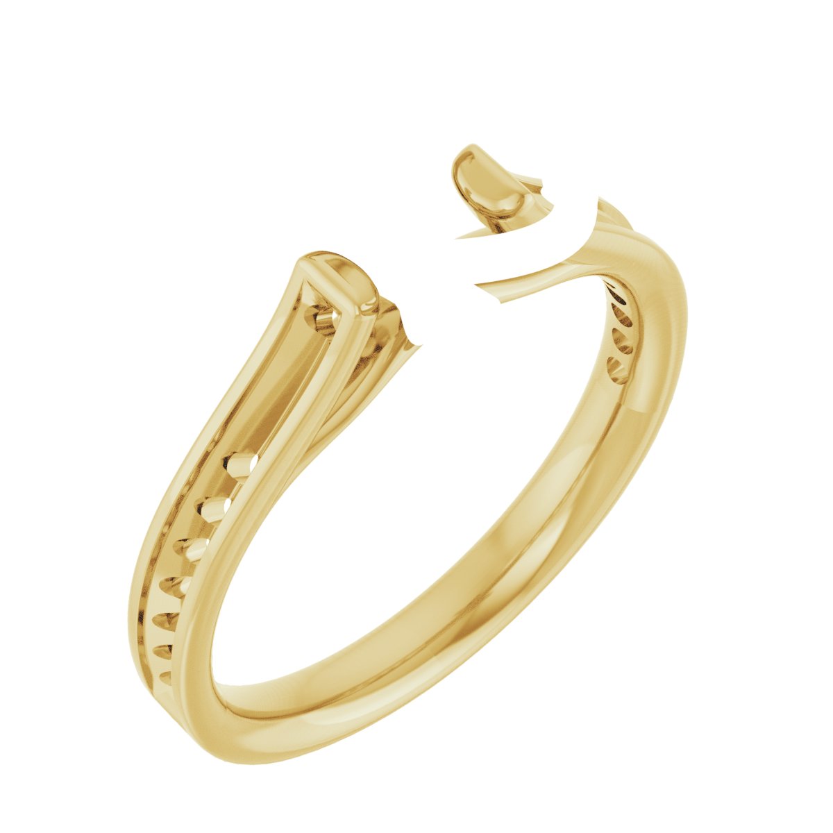 Accented Cathedral Engagement Ring