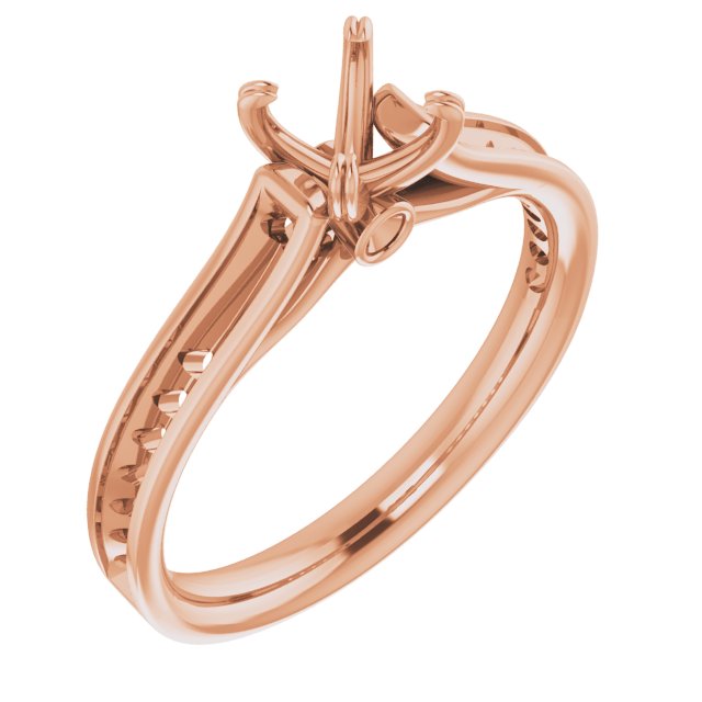 Accented Cathedral Engagement Ring