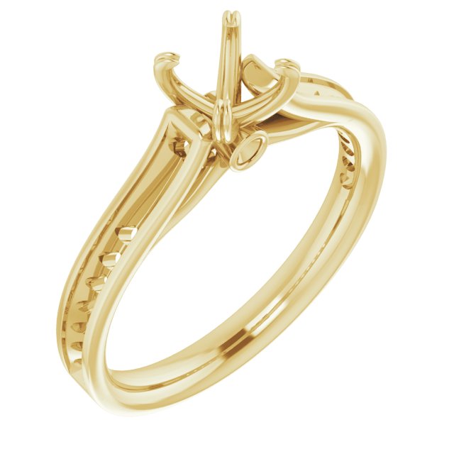 Accented Cathedral Engagement Ring