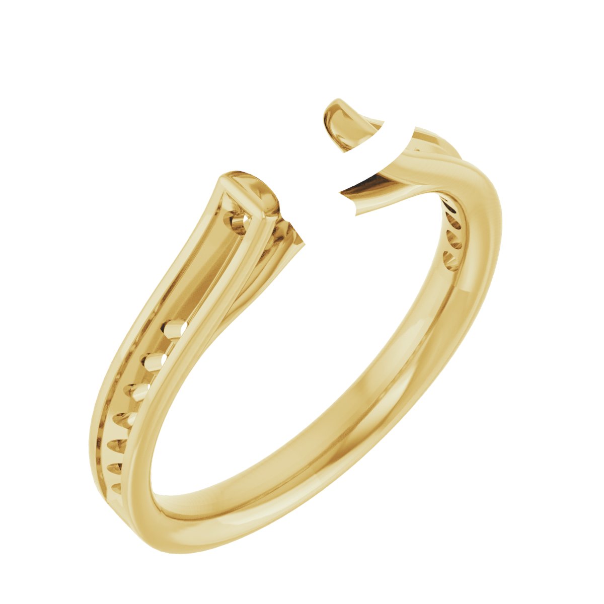 Accented Cathedral Engagement Ring