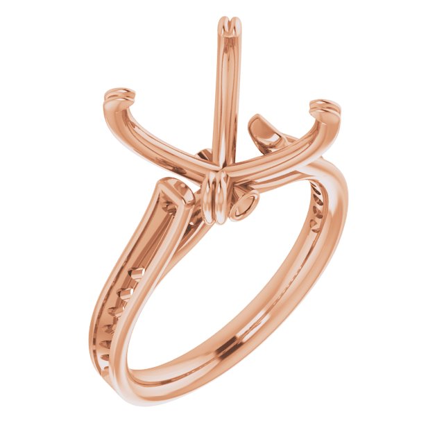 Accented Cathedral Engagement Ring
