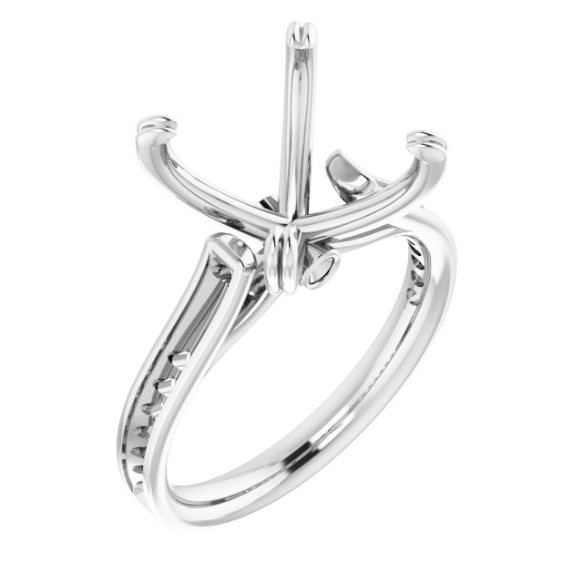 Accented Cathedral Engagement Ring
