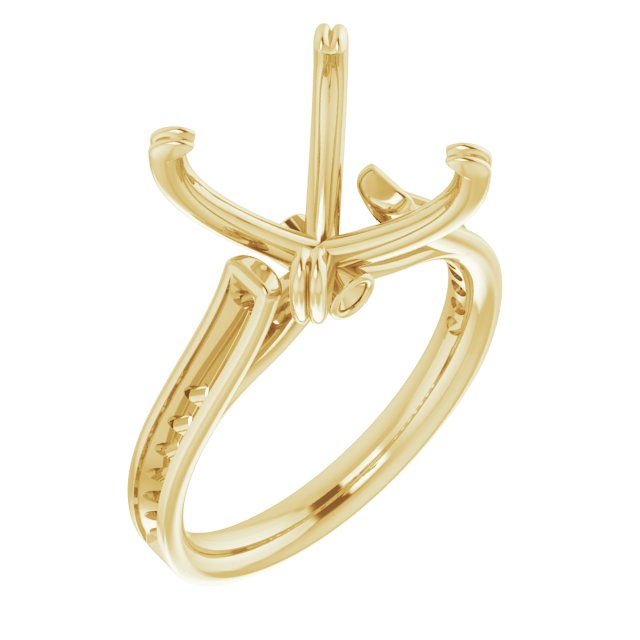 Accented Cathedral Engagement Ring