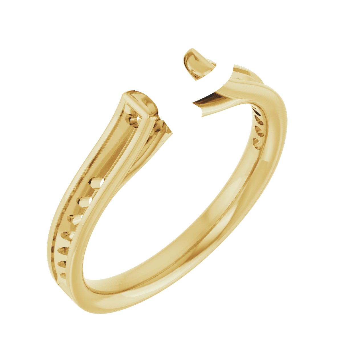 Accented Cathedral Engagement Ring