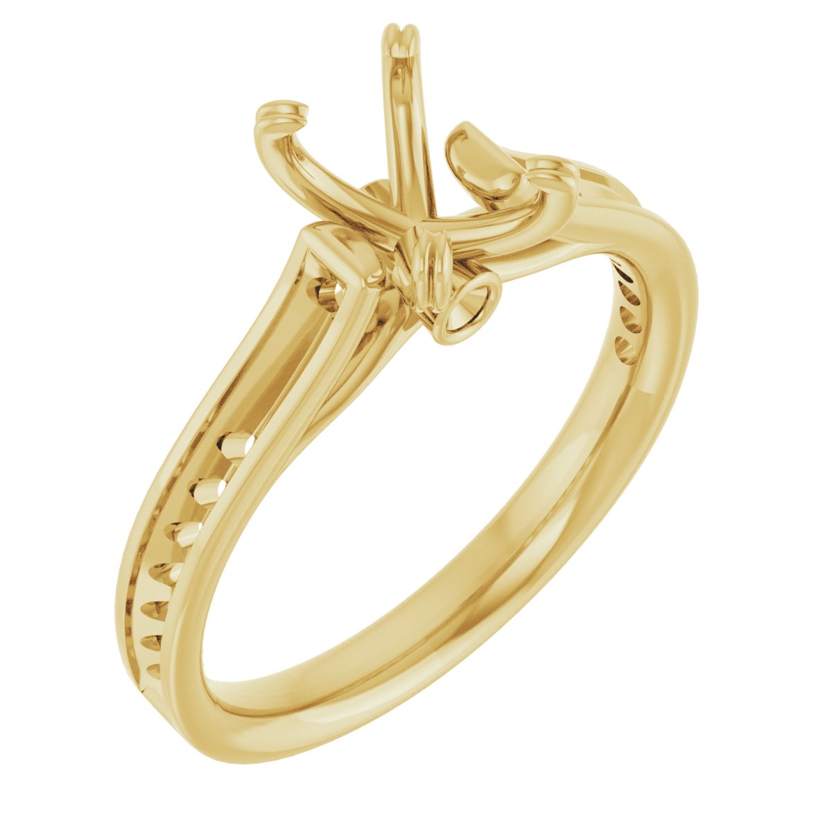 Accented Cathedral Engagement Ring