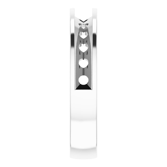 14K White 1 CTW Natural Diamond Channel-Set Matching Band-4