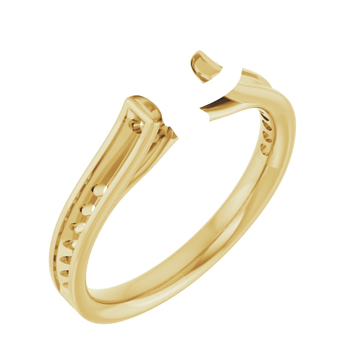 Accented Cathedral Engagement Ring