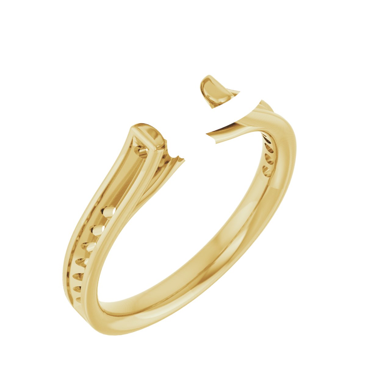 Accented Cathedral Engagement Ring