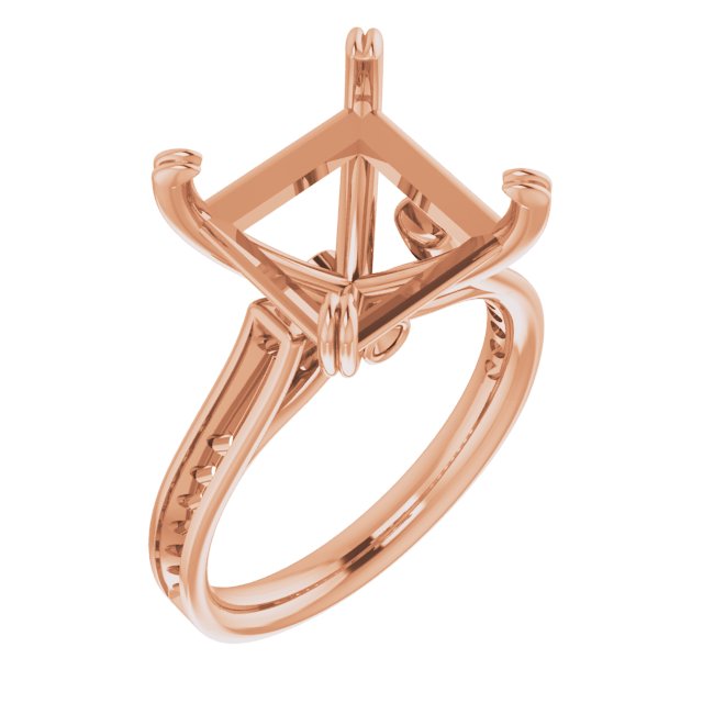 Accented Cathedral Engagement Ring