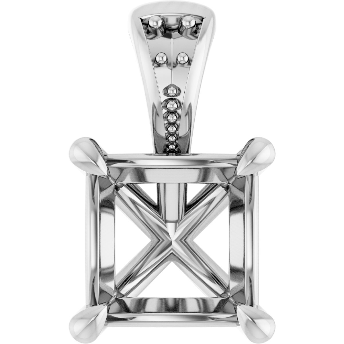 Accented Claw-Prong Pendant
