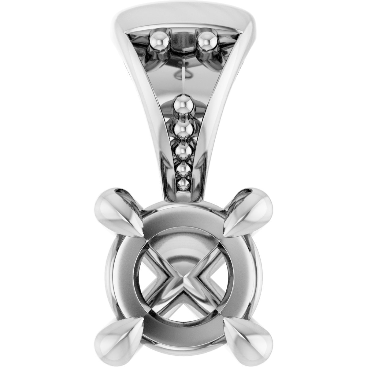 Accented Claw-Prong Pendant