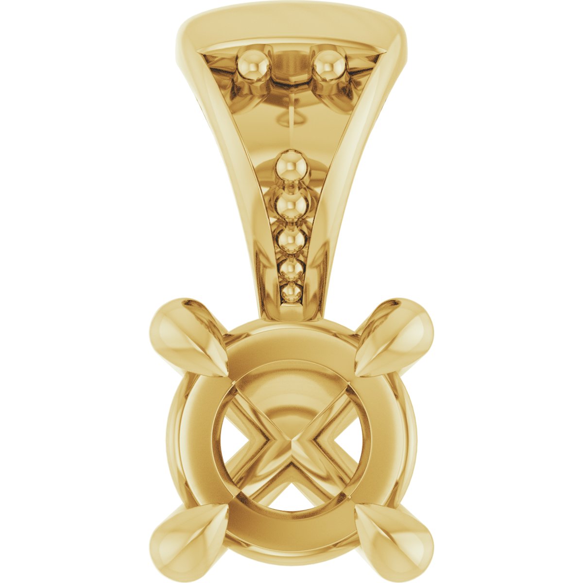 Accented Claw-Prong Pendant