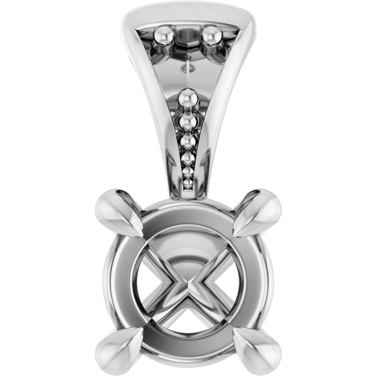 Accented Claw-Prong Pendant