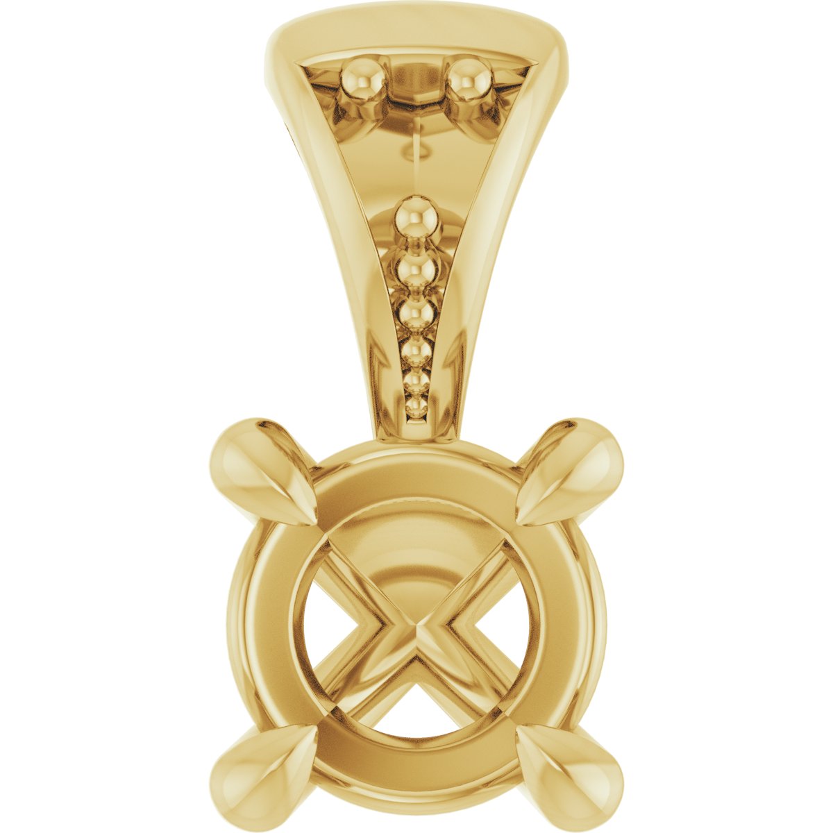 Accented Claw-Prong Pendant