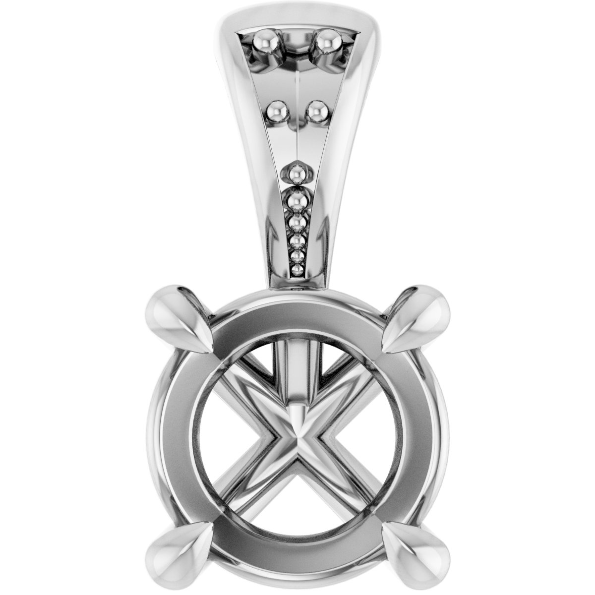 Accented Claw-Prong Pendant