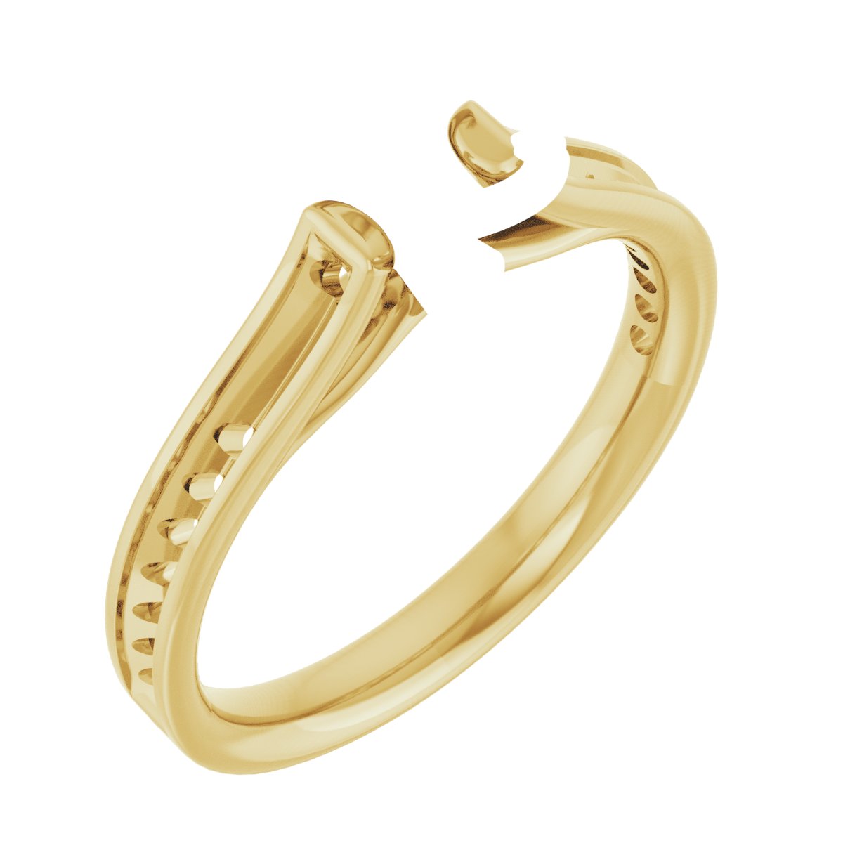 Accented Cathedral Engagement Ring