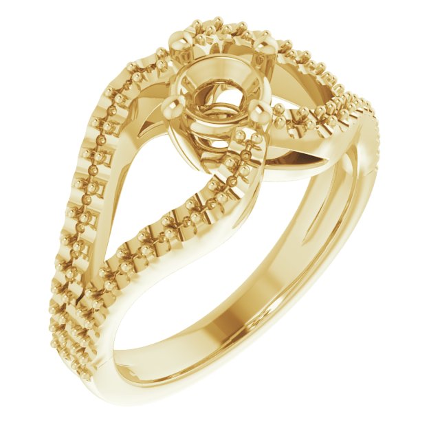 Accented Negative Space Engagement Ring or Band
