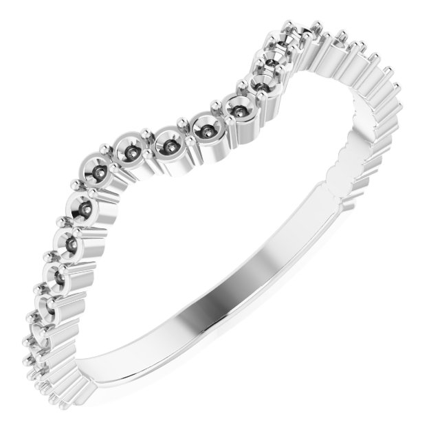 14K White 1/3 CTW Natural Diamond Band 