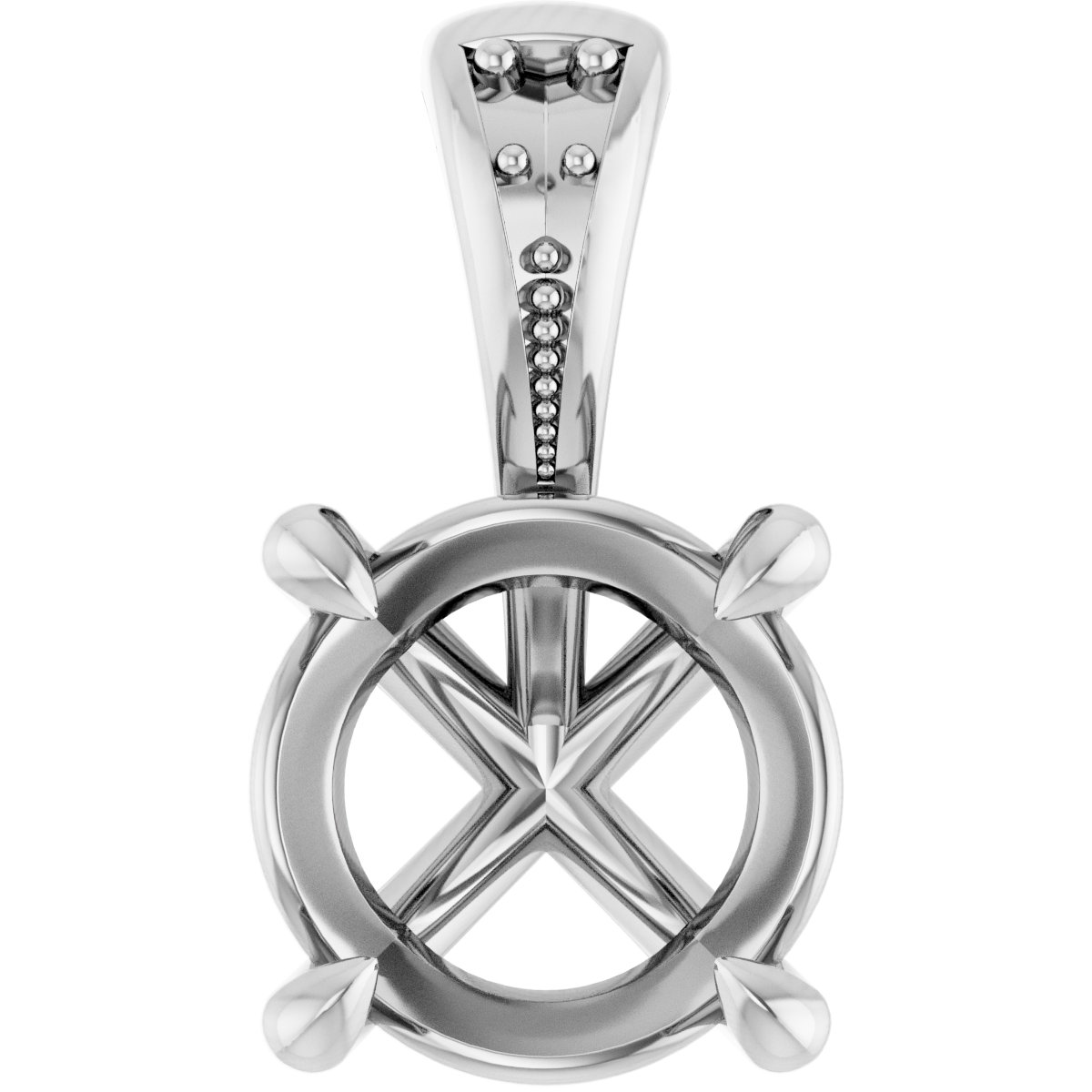 Accented Claw-Prong Pendant